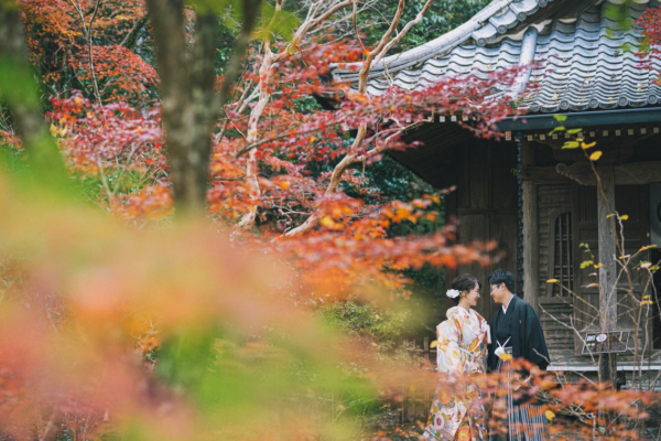 和田写真館が竹林寺で撮影したウェディングフォト