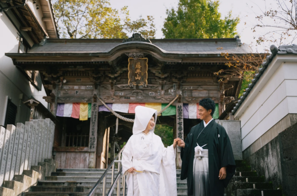 和田写真館が岩本寺で撮影したウェディングフォト